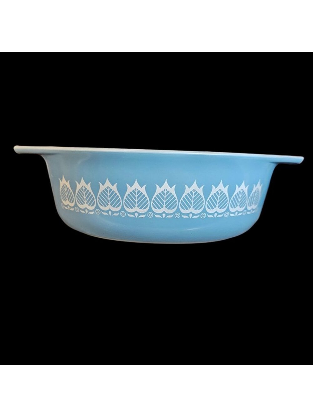 Vintage Pyrex 043 Blue Tulip Promotional 1.5 Quart Casserole Dish 1964